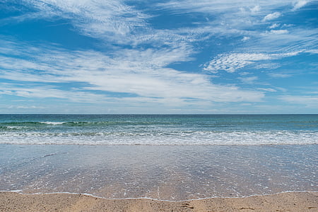 seashore under cumulonimbus clouds thumbnail