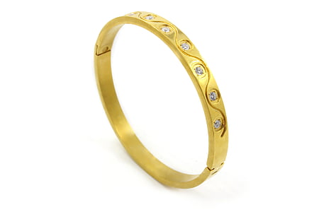 gold-colored clear gemstone ring thumbnail