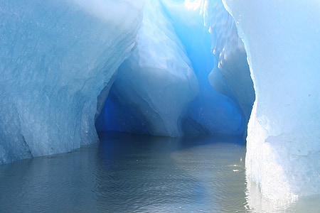ice formations surrounded with body of water thumbnail