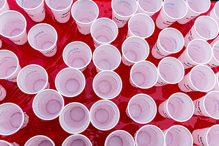 closeup photo of white disposable cup lot thumbnail