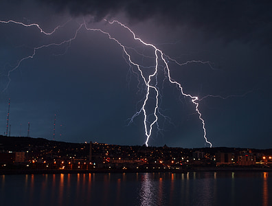 buildings under lightning thumbnail