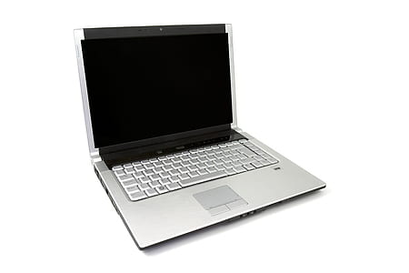 turned-off silver laptop computer thumbnail