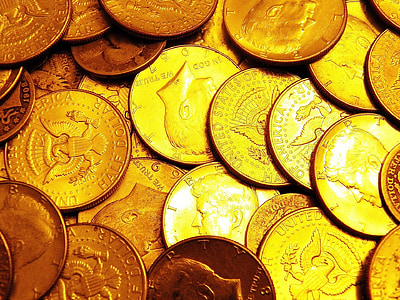 pile of gold-colored US coin lot thumbnail