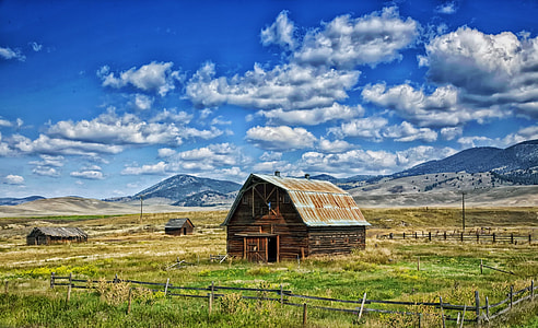 brown house in the middle of green field thumbnail