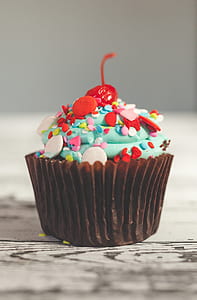 cupcake with cherry toppings thumbnail