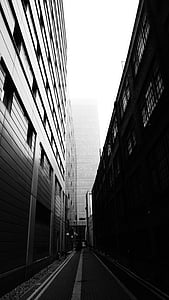 grayscale photography of buildings thumbnail
