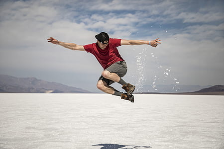 man in jumping gesture thumbnail