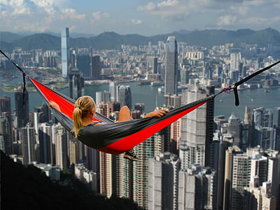 woman in red and black hammock thumbnail