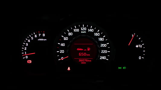 black vehicle instrumental panel cluster thumbnail