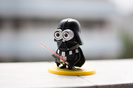 shallow focus photo of Star Wars Minion Darth Vader vinyl figure thumbnail