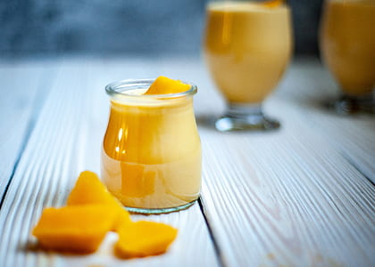 fruit smoothie in clear glass thumbnail