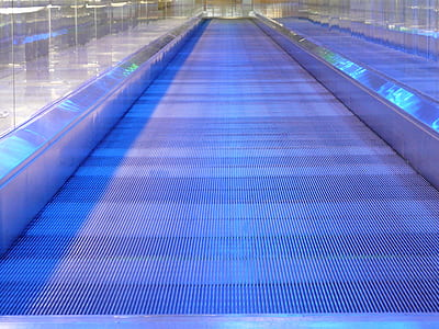 closeup photo of blue escalator thumbnail