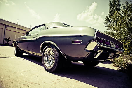 black convertible coupe parked near tree thumbnail