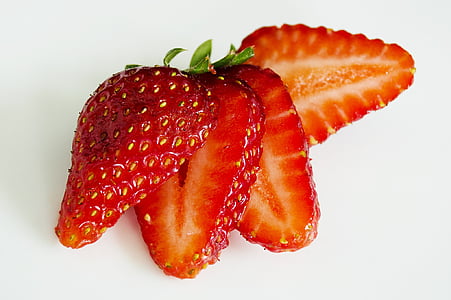 sliced strawberry on surface thumbnail