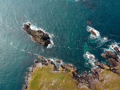 bird's-eye view photography of island thumbnail