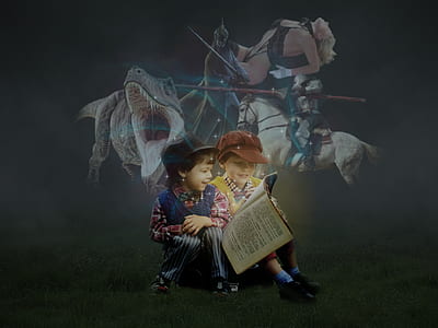two children reading book thumbnail