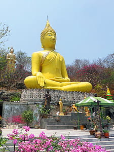 Giant hillside Buddha statue on Koh Sichang Island in the Gulf of Thailand thumbnail
