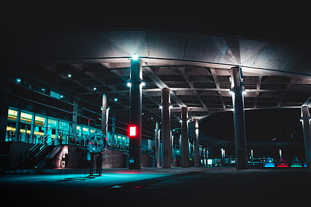 white building during night time thumbnail