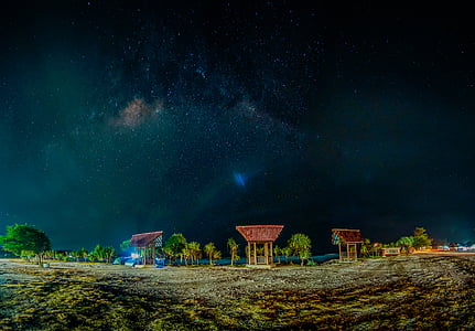 three canopies near trees under sky phenomenon thumbnail