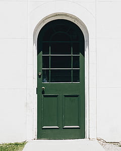 green glass panel door during daytime thumbnail
