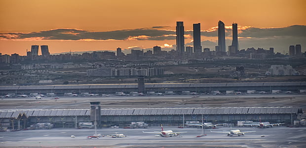 airport during sunnset thumbnail