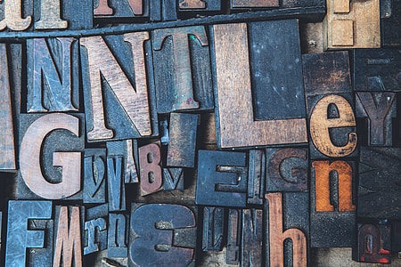Closeup shot of Typeset letters thumbnail