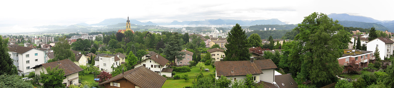 Panoramic landscape in Emmen, Switzerland thumbnail