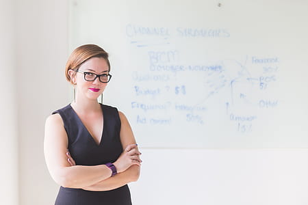 Businesswoman In Office Smiles Photo thumbnail