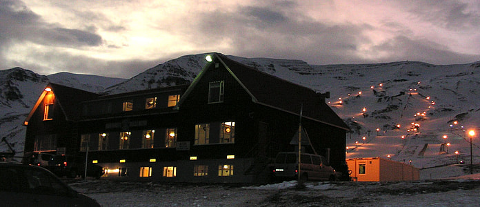 Hlíðarfjall ski slopes in Akureyri, Iceland thumbnail
