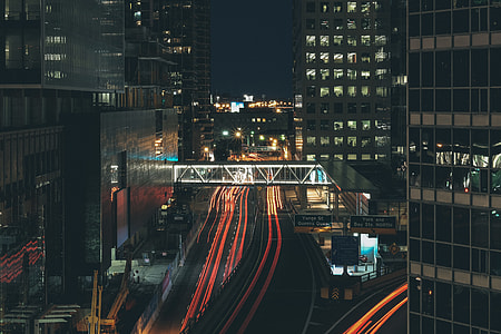 top view timelapse photo of city street thumbnail