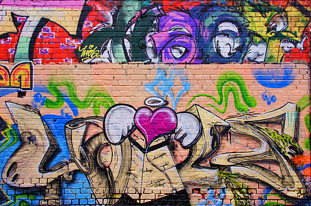 white, purple, and brown wall graffiti thumbnail