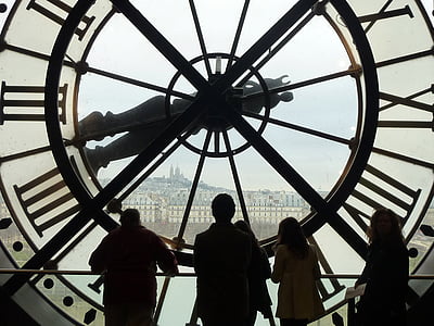 peoples silhouette in front of clock thumbnail