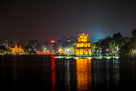 body of water during nighttime thumbnail