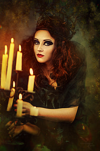 woman wearing black crown painting thumbnail