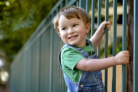 boy climbing on fence thumbnail