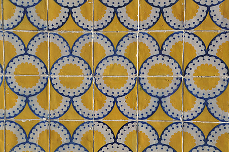 yellow and white floor tiles thumbnail