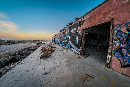 brown graffiti wall during daytime thumbnail
