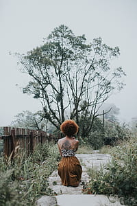 landscape, nature, sky, woman thumbnail