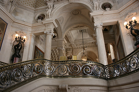 empty gray scrolled handrails thumbnail