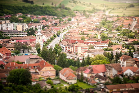tilt-shift photo of houses during daytime thumbnail
