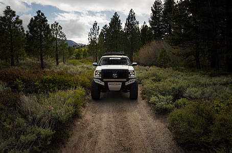 Photo of White Pickup Truck Running on Dirt Pathway thumbnail