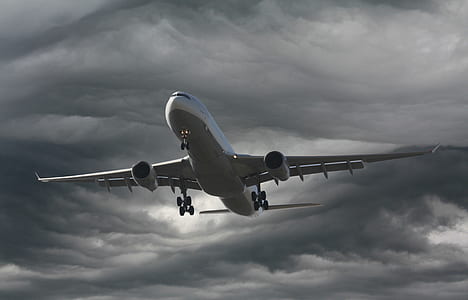 airplane flying on sky thumbnail