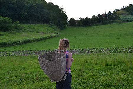 Woman With Basket, Woman Thinking thumbnail