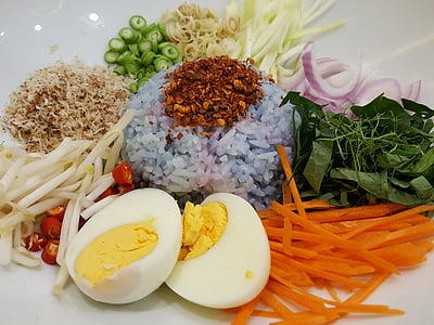 sliced boiled egg and vegetables thumbnail