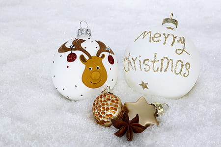 two assorted Christmas baubles thumbnail