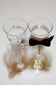 two clear footed cocktail glasses thumbnail