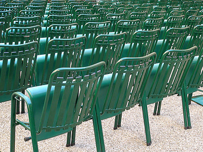 green steel chair lot thumbnail