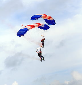 two men ride with parachutes thumbnail