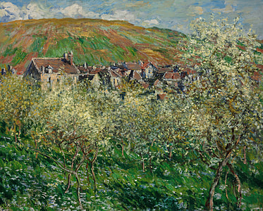 painting of houses and trees thumbnail