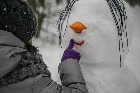 person touching snowman's lip thumbnail